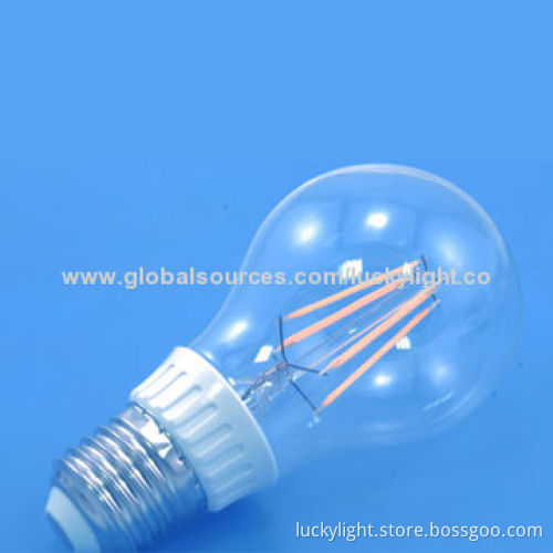 Export LED Bulb with CE Mark, 220V AC, Aluminum Housing, Filament LED Light Source